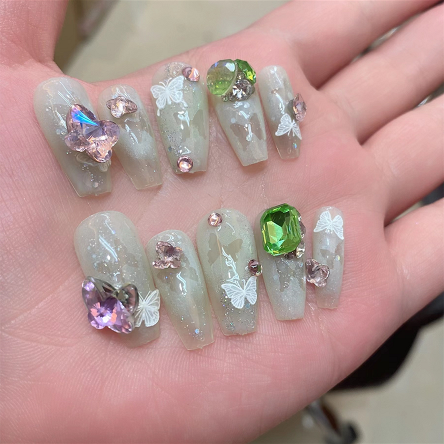 Psychedelic Dream Fake Nail Patches - Short Ladder