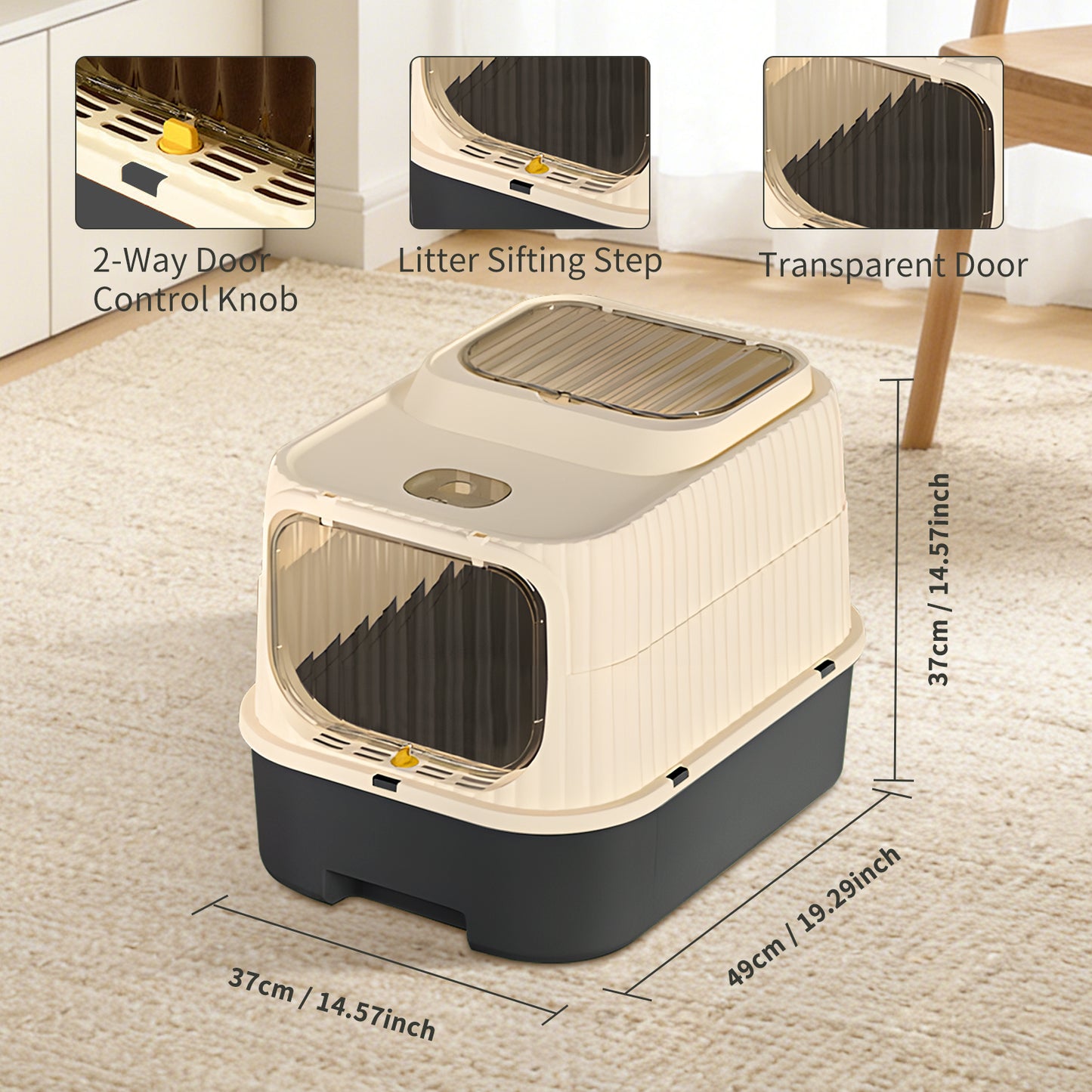 Cruiser Litter Box - Self Pickup Pet Furniture for Cats and Small Animals