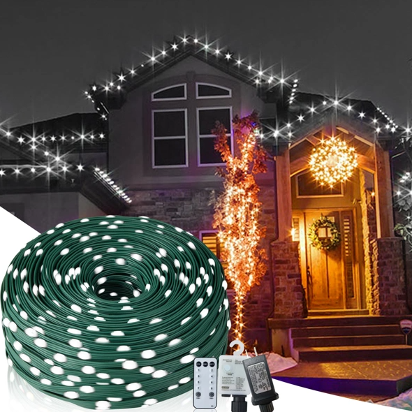 328Ft Outdoor Christmas Rope Lights - 1000 LED Dimmable String Lights