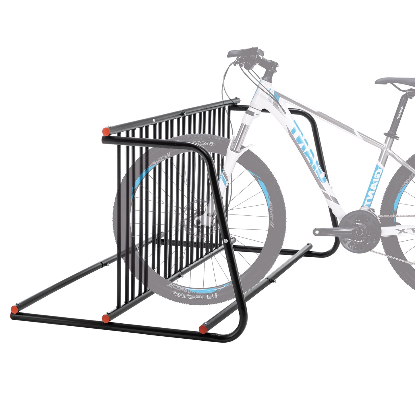 Heavy-Duty Outdoor Bike Rack - Freestanding Steel Storage Stand for 10 Bikes