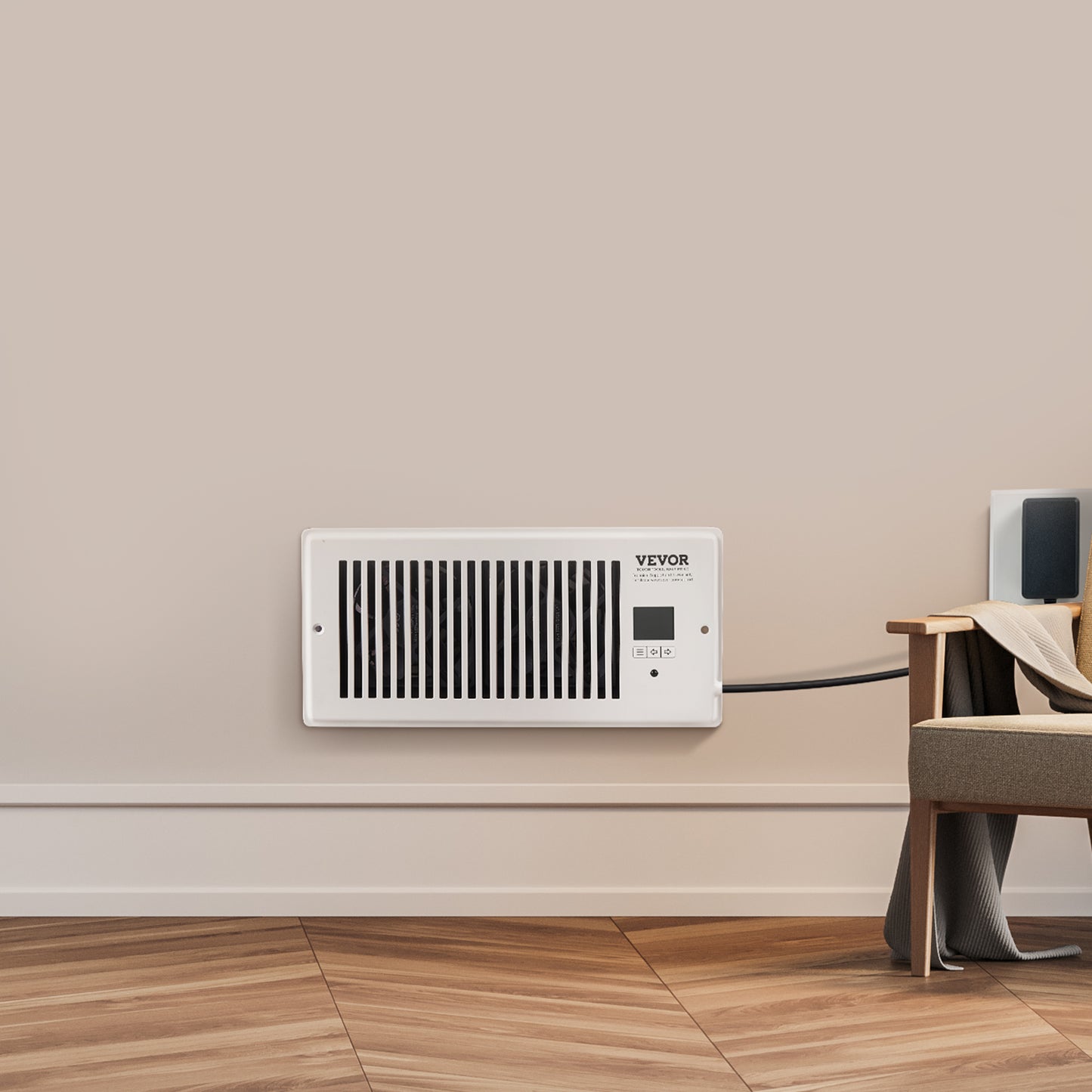 Quiet Vent Booster Fan with Remote Control & Thermostat - White
