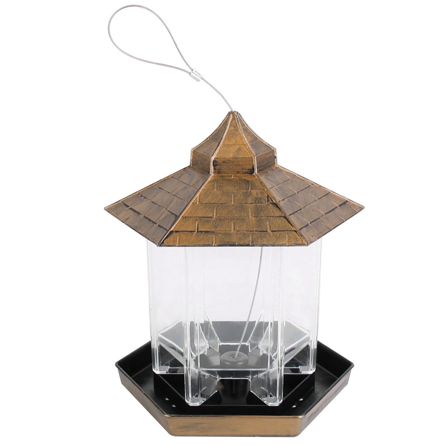 Hanging Bird Feeder with Large Capacity and 6 Feeding Ports for Garden Patio Park