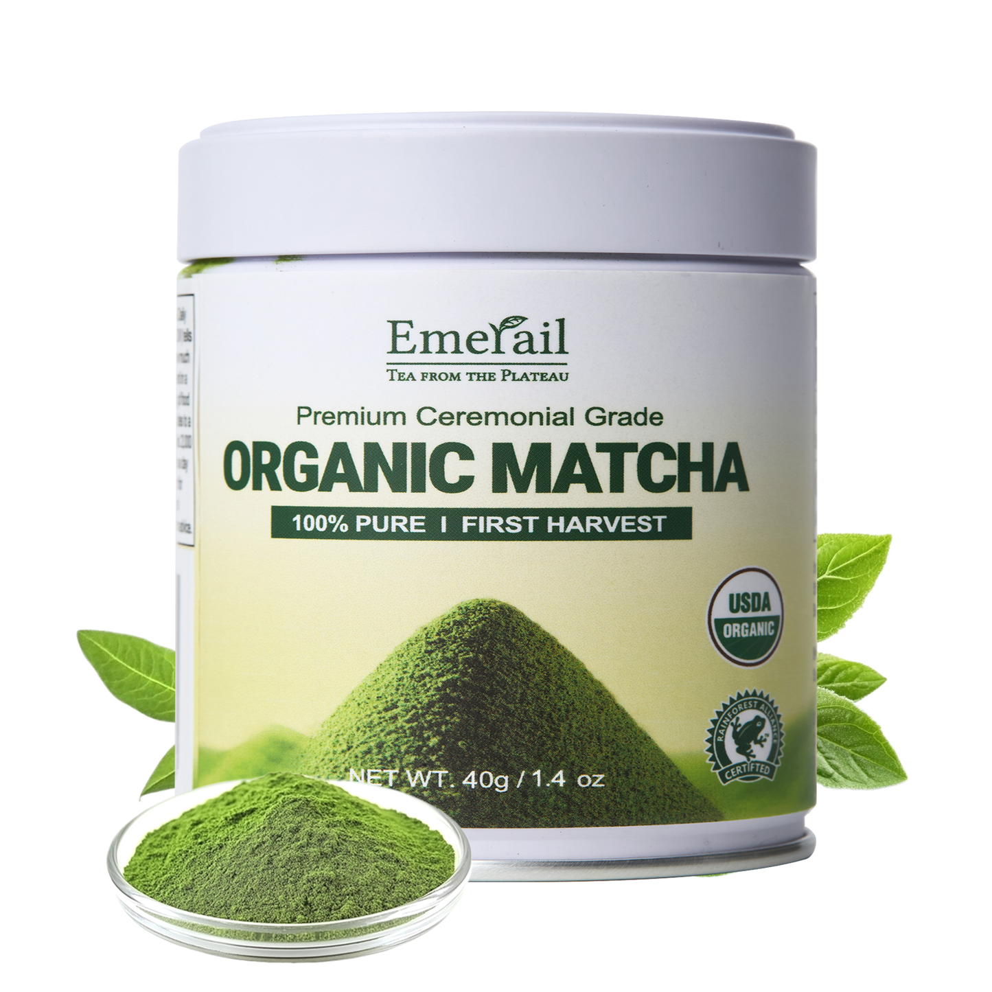 Ceremonial Grade Organic Matcha Green Tea Powder - 40g Pure First Harvest