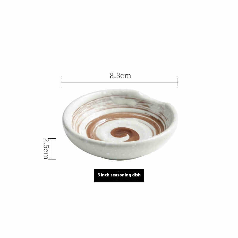 Ceramic Condiment Saucer Dish Set for Kitchen & Dining
