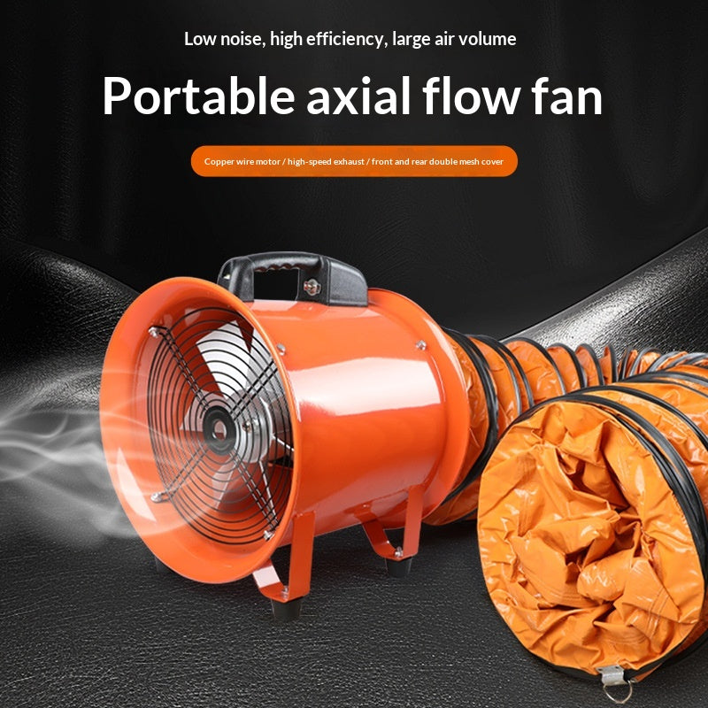 14-Inch Portable Axial Flow Fan with 5M Air Duct for Home & Garden