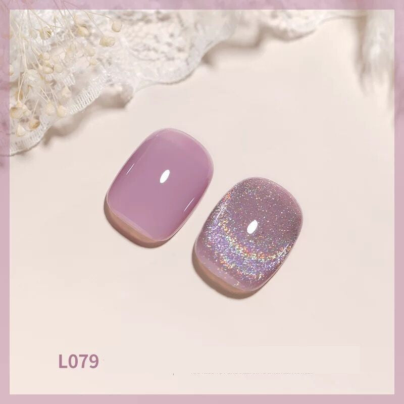 Colorful Laser Cat Eye Nail Polish Set - UV Gel & Acrylic Compatible