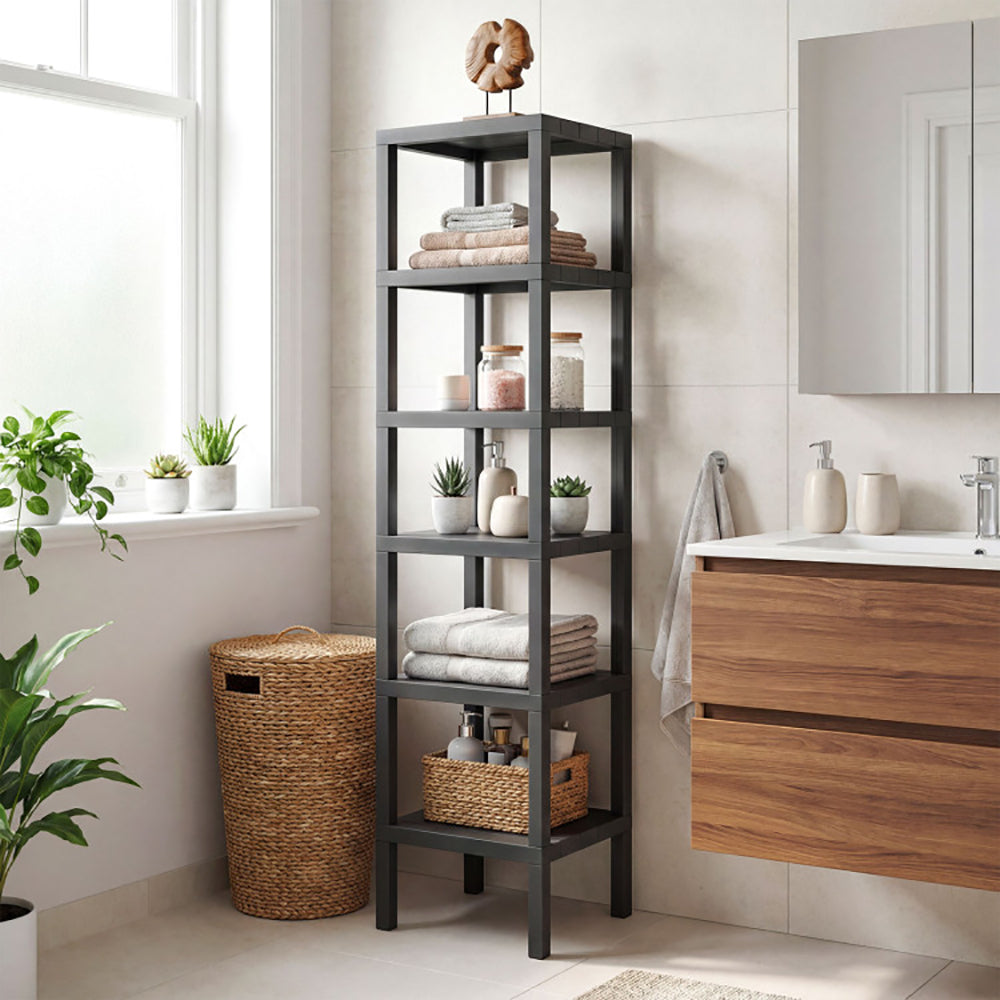 6 Tier Plastic Modular Storage Shelves For Living Room And Kitchen