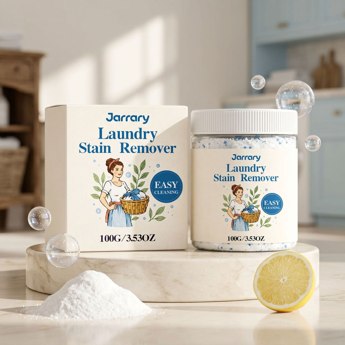 Laundry Stain Remover Powder - 100g Fabric & Clothing Spot Treatment