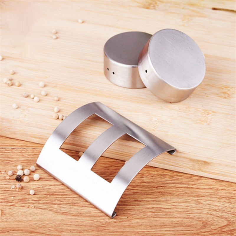 Round Stainless Steel Condiment Bottles with Arched Supports - Kitchen Storage