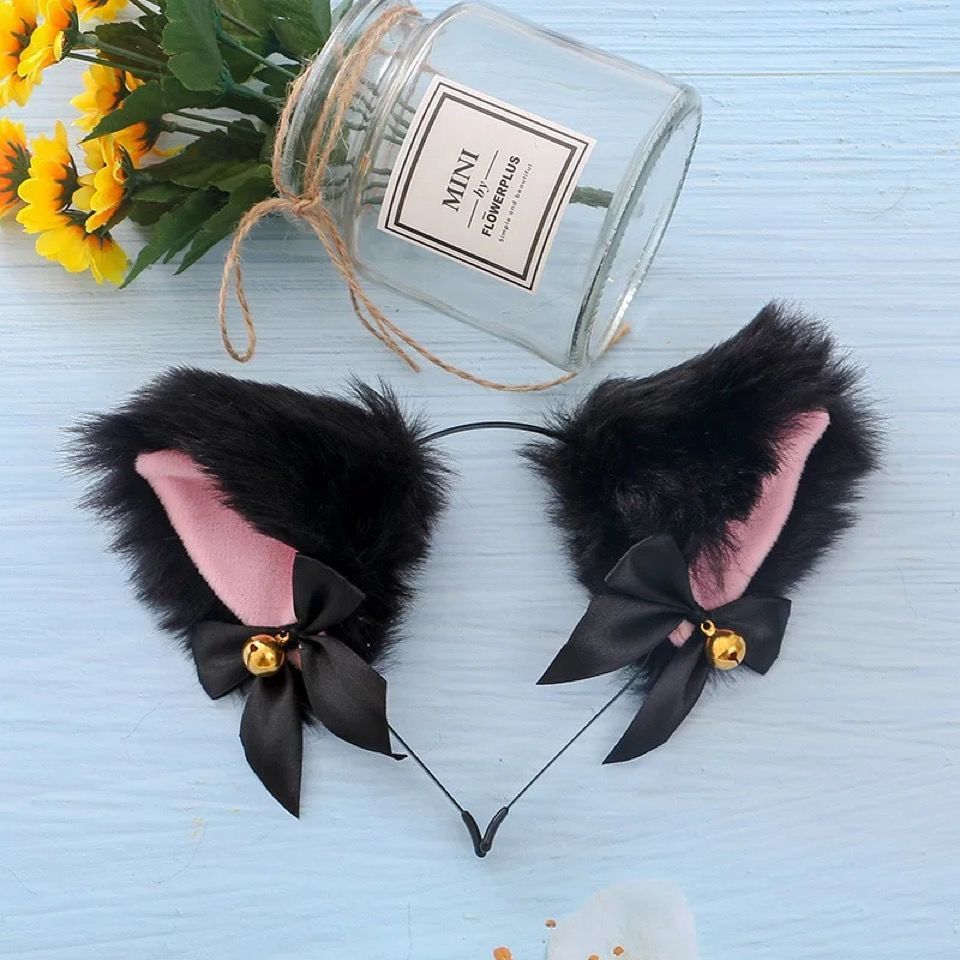 Cute Cat Ears Plush Hairband for Women - Fashion Hair Accessories