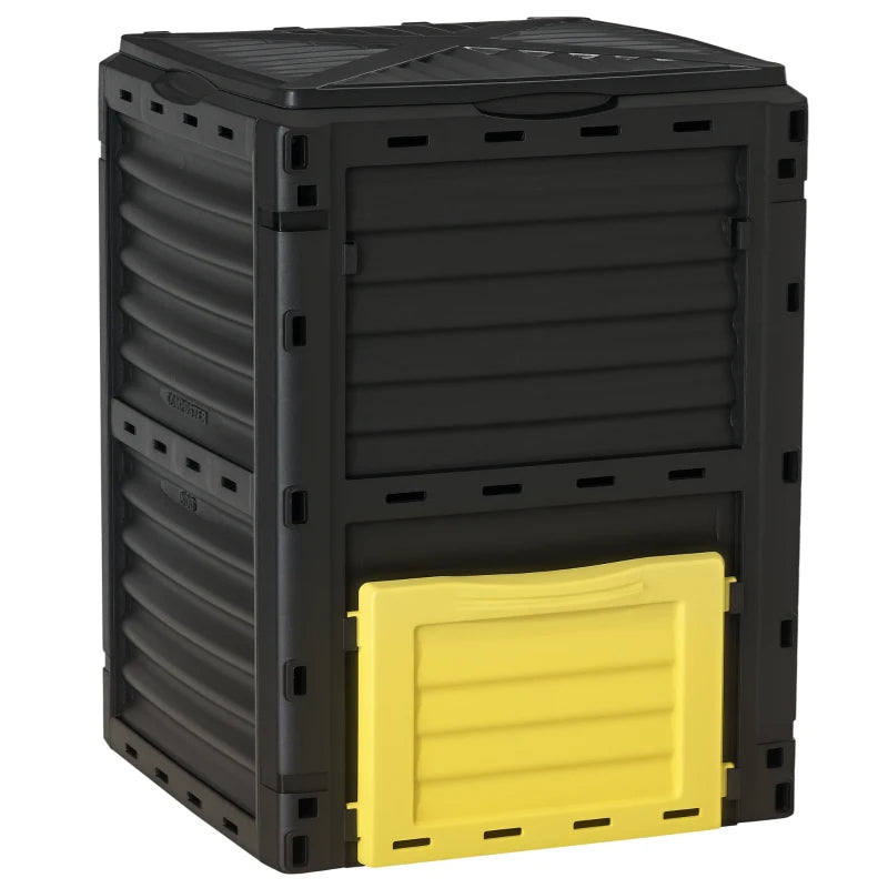 80 Gallon Outdoor Compost Bin - Large Capacity Garden Waste Recycle Container