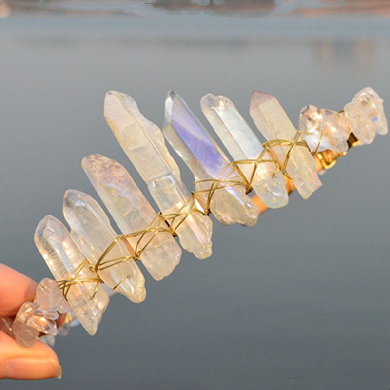 Crystal Crown Headband with Crushed Stone - Multiple Styles
