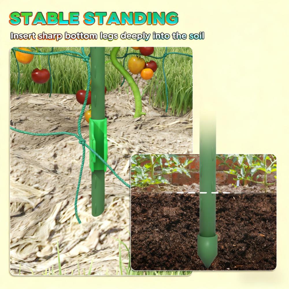 Arch Garden Trellis for Climbing Plants - Green Metal Frame