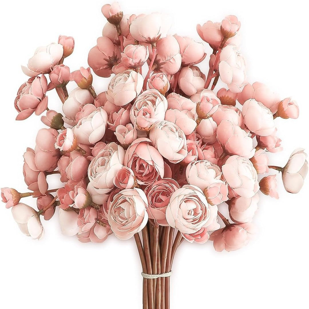 Mini Bridal Bouquet Decorative Flowers for Home & Wedding - 6pcs