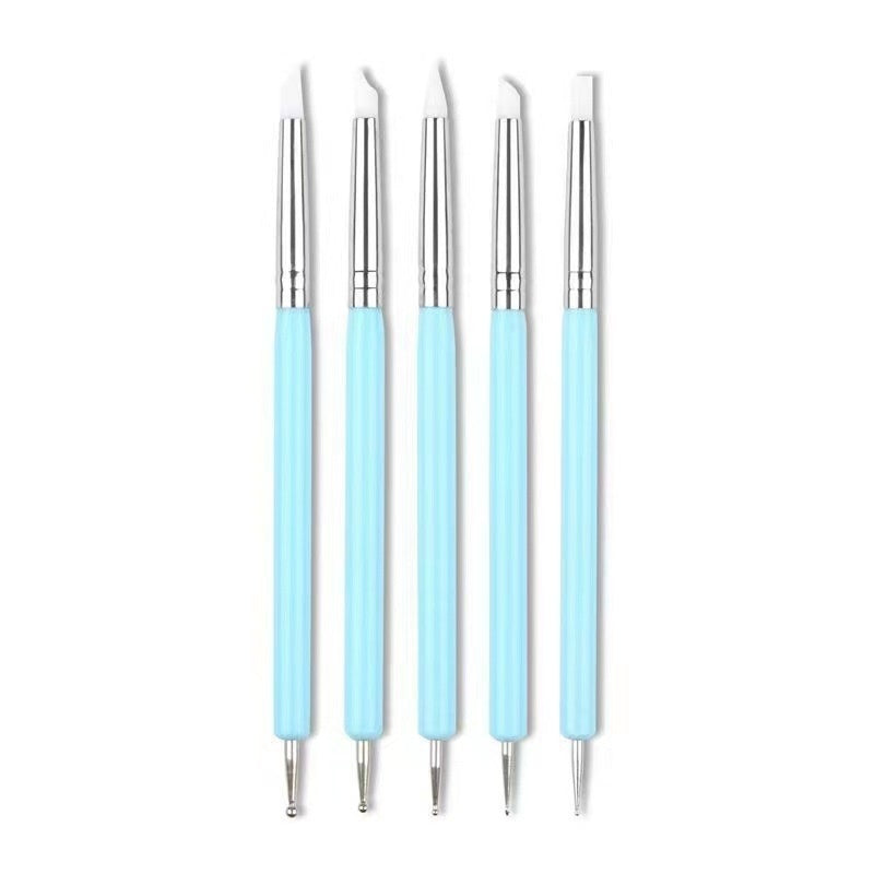 Manicure Nail Drill Pen Set - Double Point Electric Nail Art Tool in Blue
