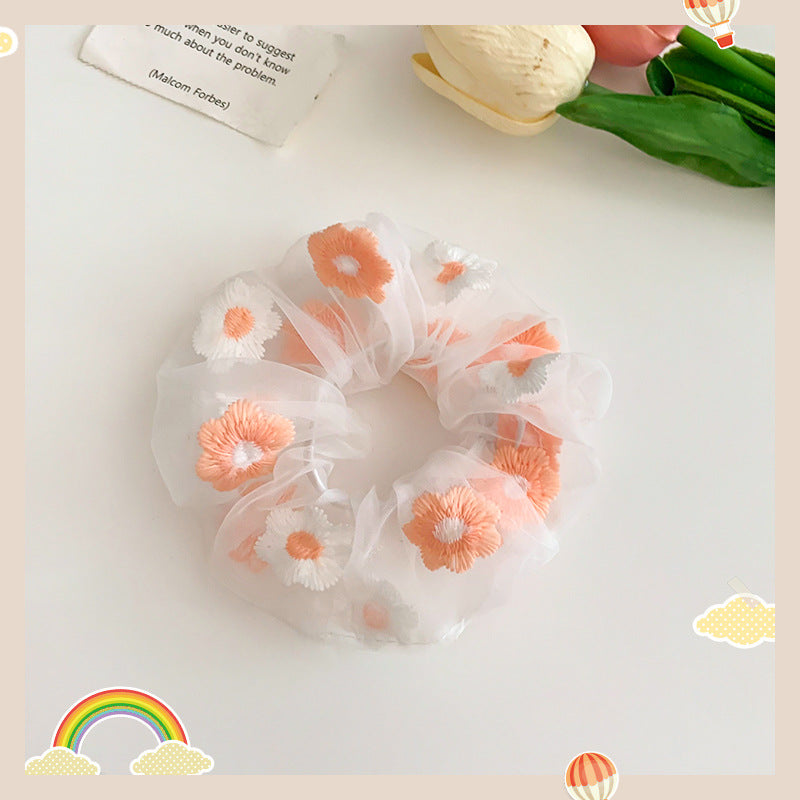 Korean Fruit Pig Large Intestine Hair Ring Organza Hair Accessory for Women