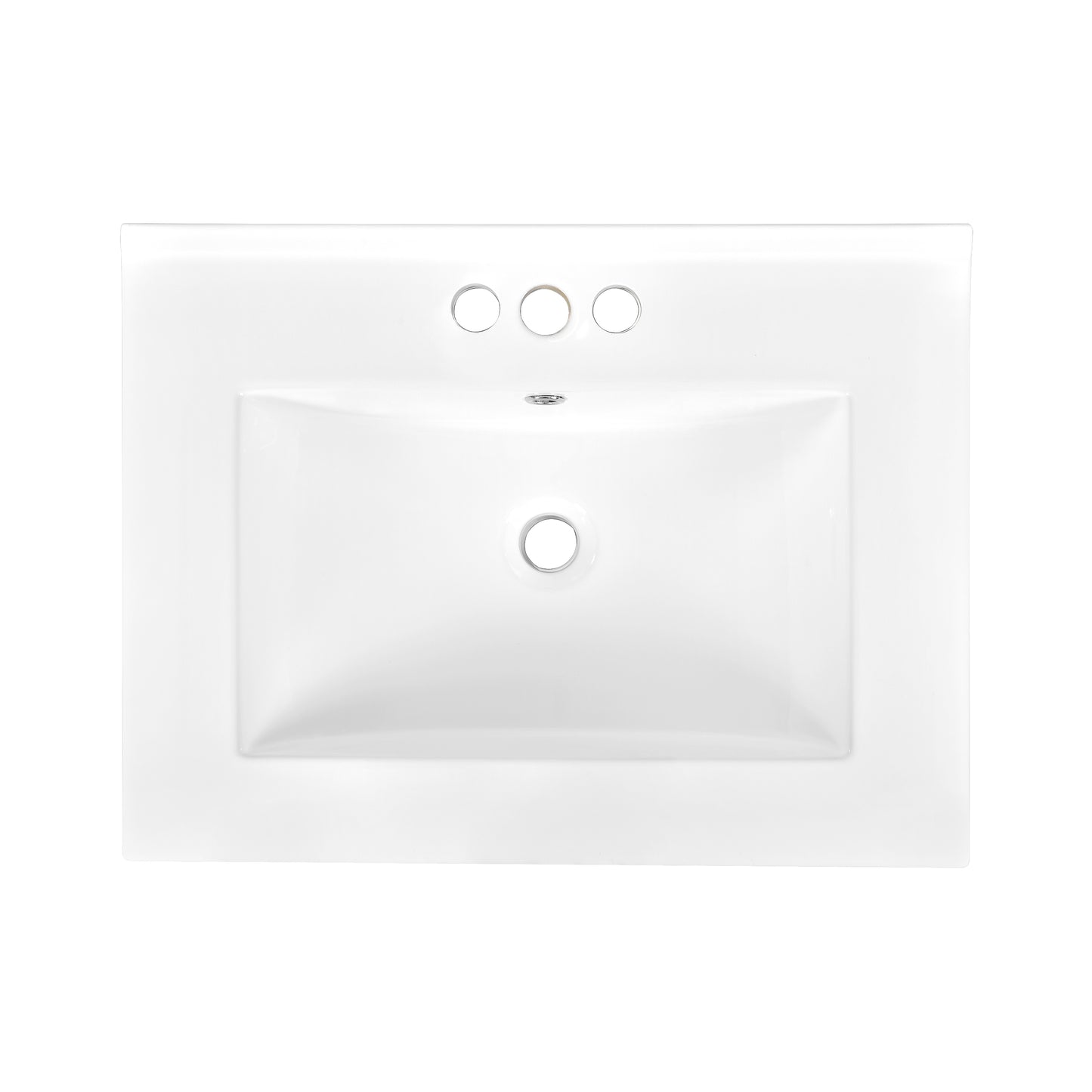 24-Inch Green Bathroom Vanity with Ceramic Sink & Storage