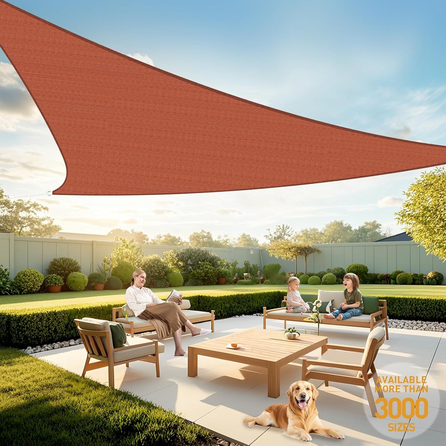 12x12ft Garden Sunshade Sail UV Block Waterproof Shade Cloth with Multiple Colors