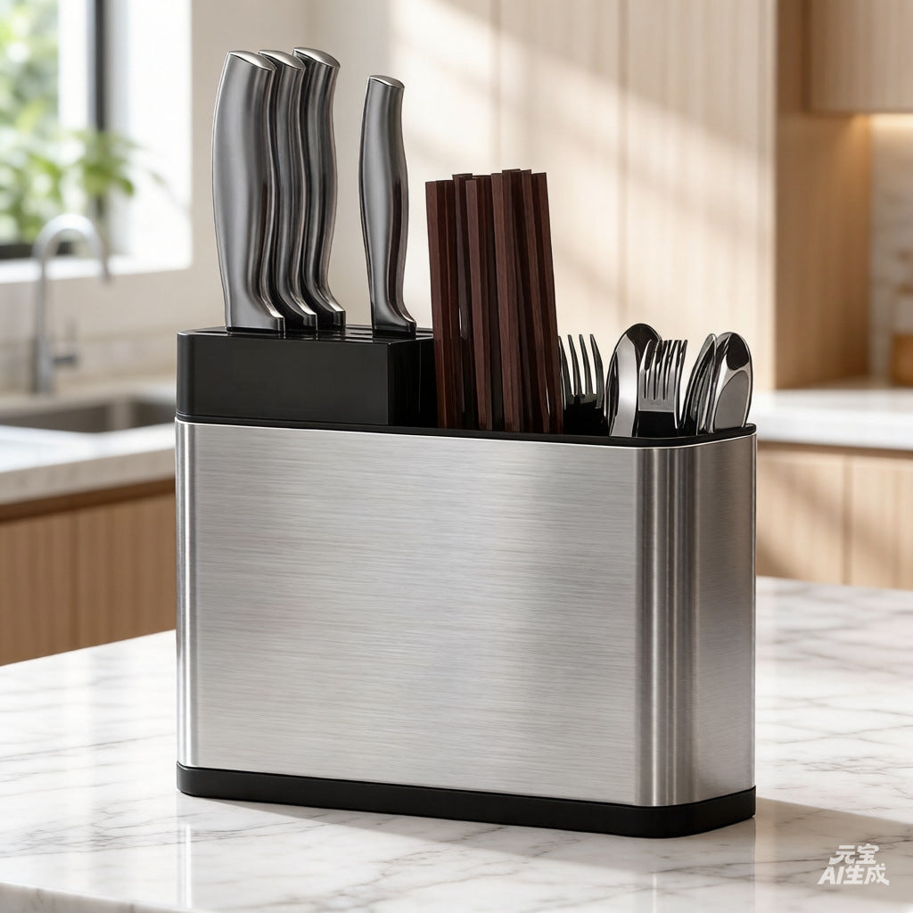 Kitchen Cutlery Knife Holder Spoon Fork Storage Rack Organizer