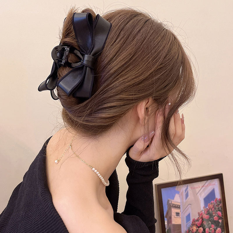 French Elegant Bow Claw Clip for Women – Korean Style