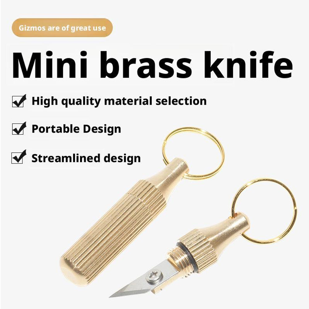 2PCS Mini Pocket Knife Set - Leaf-Shaped Stainless Steel with Keychain