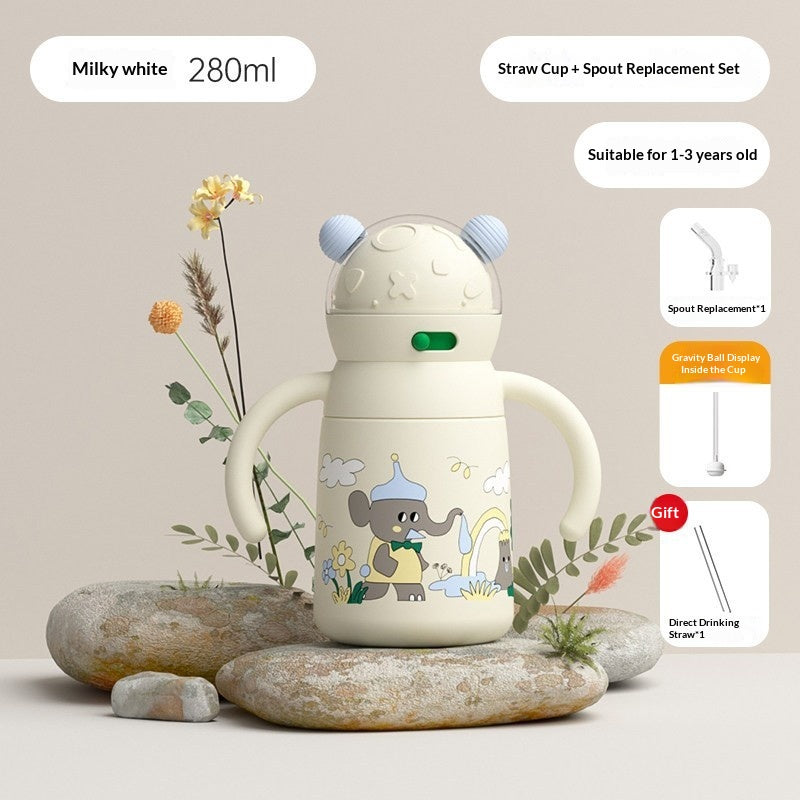 Children's Insulated Stainless Steel Cup with Handle - Heat Retention 6-12H