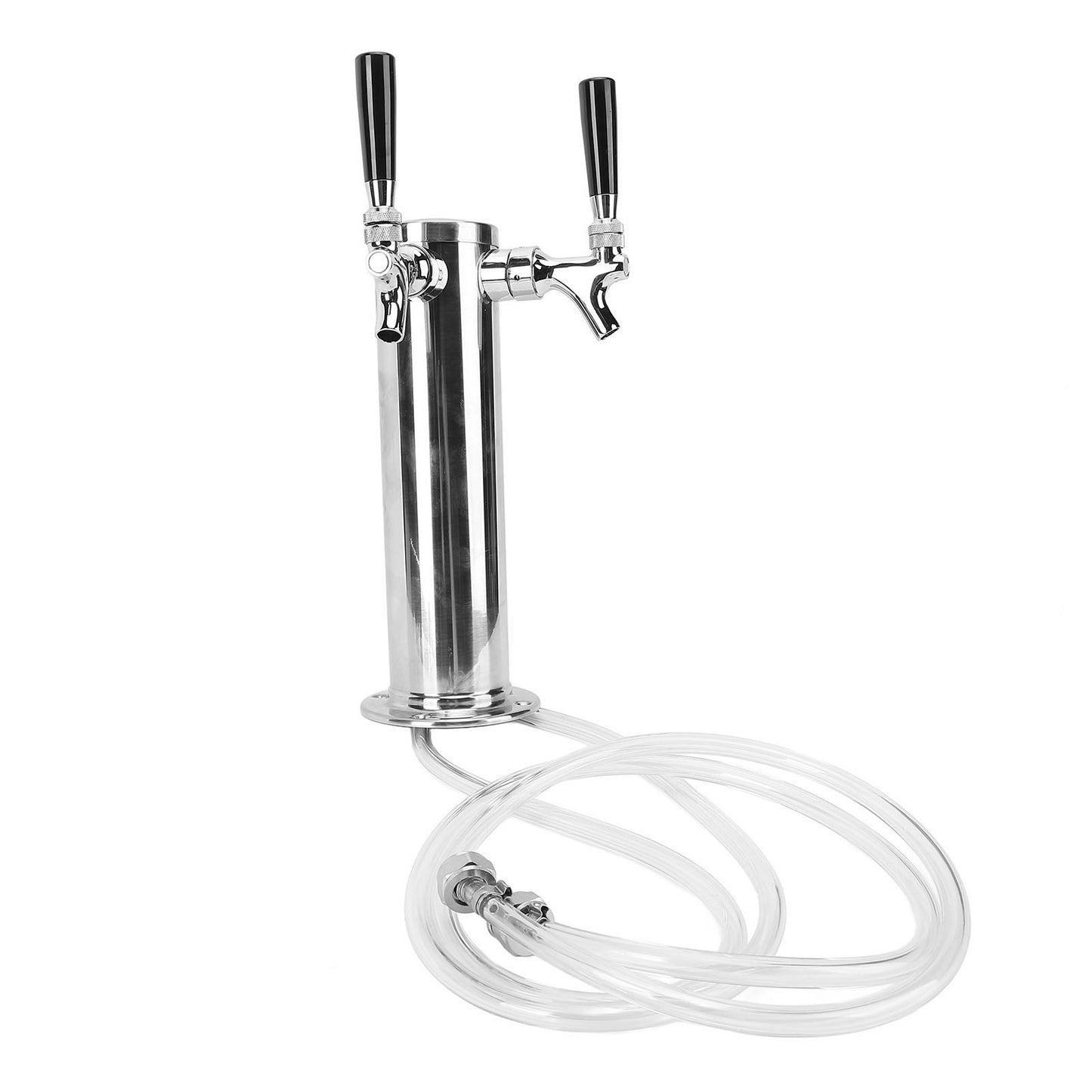 Dual Tap Beer Kegerator Tower Stainless Steel Draft Dispenser Kit For