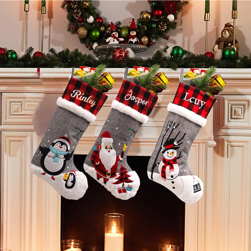 Christmas Checkered Socks for Kids - Holiday Gift, Multiple Colors