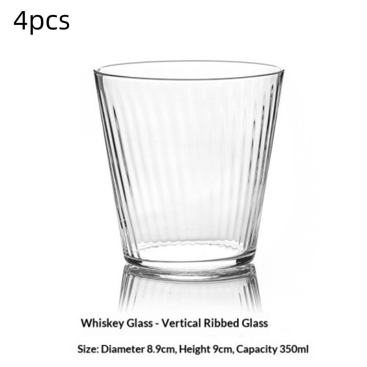 Lead-Free Glass Whiskey Shot Glass - Modern Minimalist Drinkware