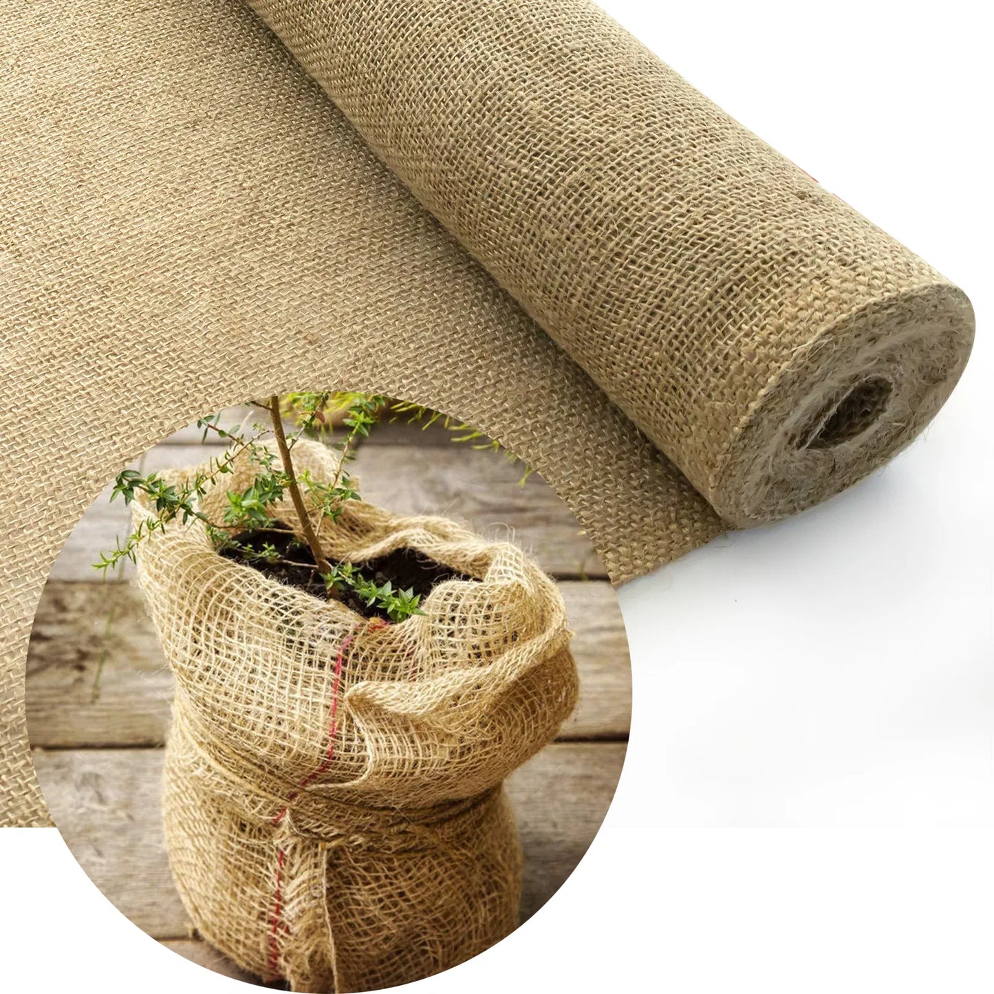 Garden Tree Wraps - Burlap Protective Cover for Trees, 4 Rolls