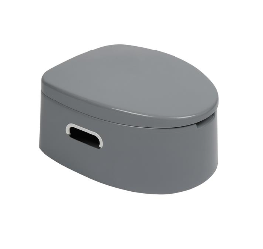 Portable Toilet with Non-Slip Pad for Camping & Outdoor Use - Gray