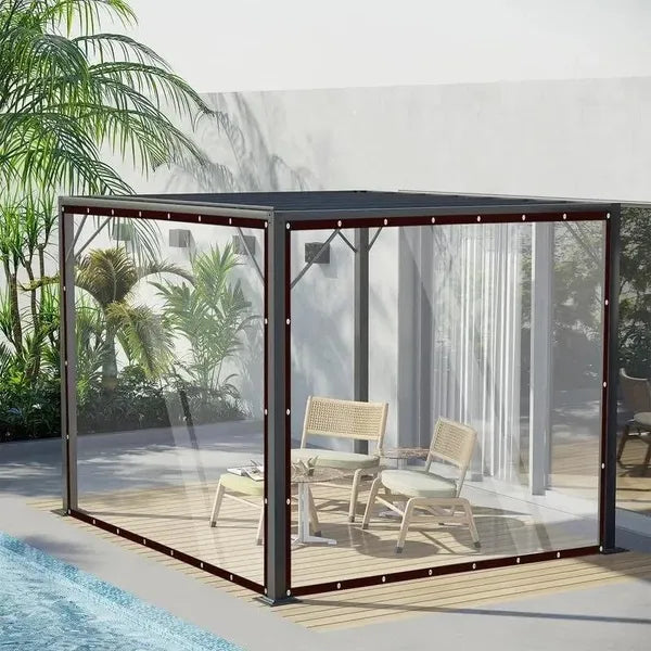 Heavy-Duty Transparent Canopy Cloth for Garden, Yard, Greenhouse - 2M x 4M
