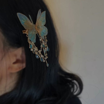 New Chinese Style Butterfly Hair Clip with Tassel