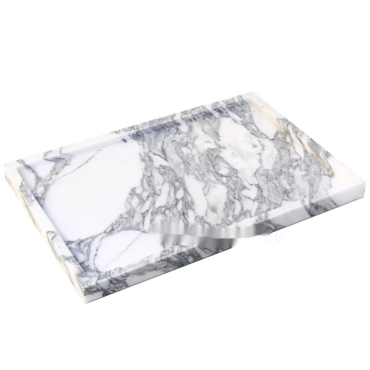 Natural Marble Bathroom Storage Tray Rectangular Organizer - Large Variety