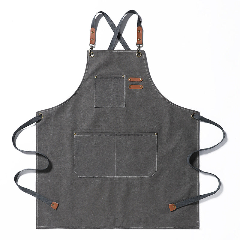 Thickened Canvas Jean Apron for Kitchen & Household Use - Multiple Colors