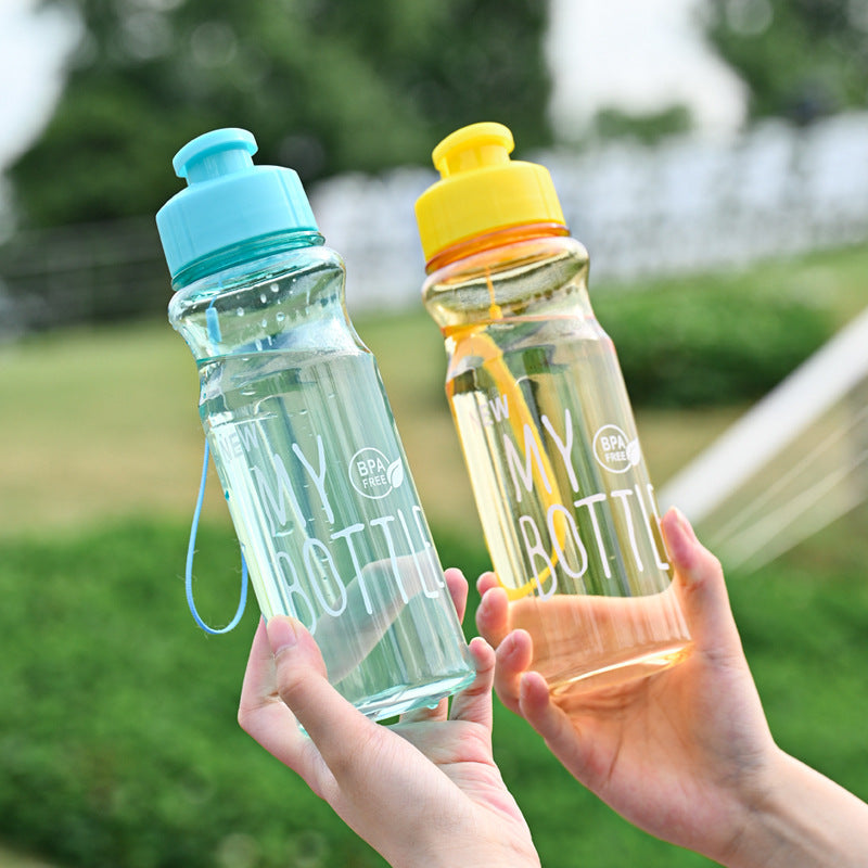 Portable Water Bottle 550ml with Lanyard Outdoor Sports Drinkware