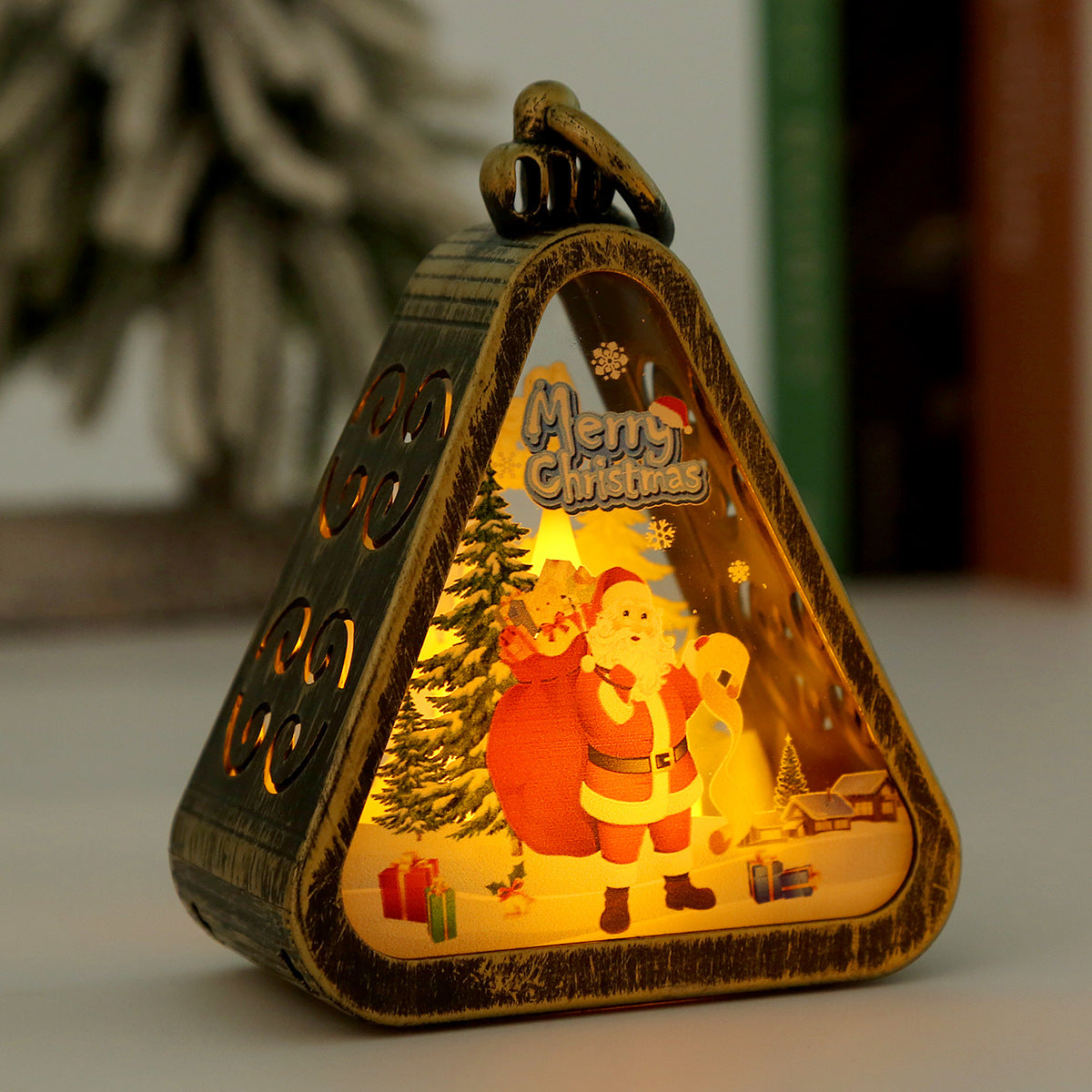 Retro Electric Candle Lamp Christmas Decorations Luminous Ornaments