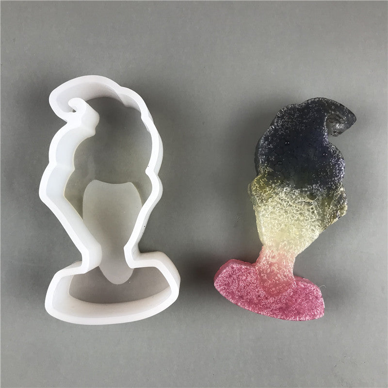 Star Aromatherapy Plaster Candle Silicone Mold - Irregular Shape, White