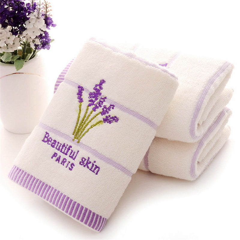 Lavender Scented Cotton Towel Set - 34x74cm Home Bathroom Decor