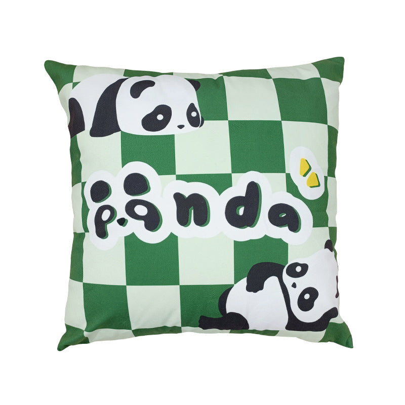 Cute Panda Plush Pillow Cover 45x45cm Throw Cushion for Living Room