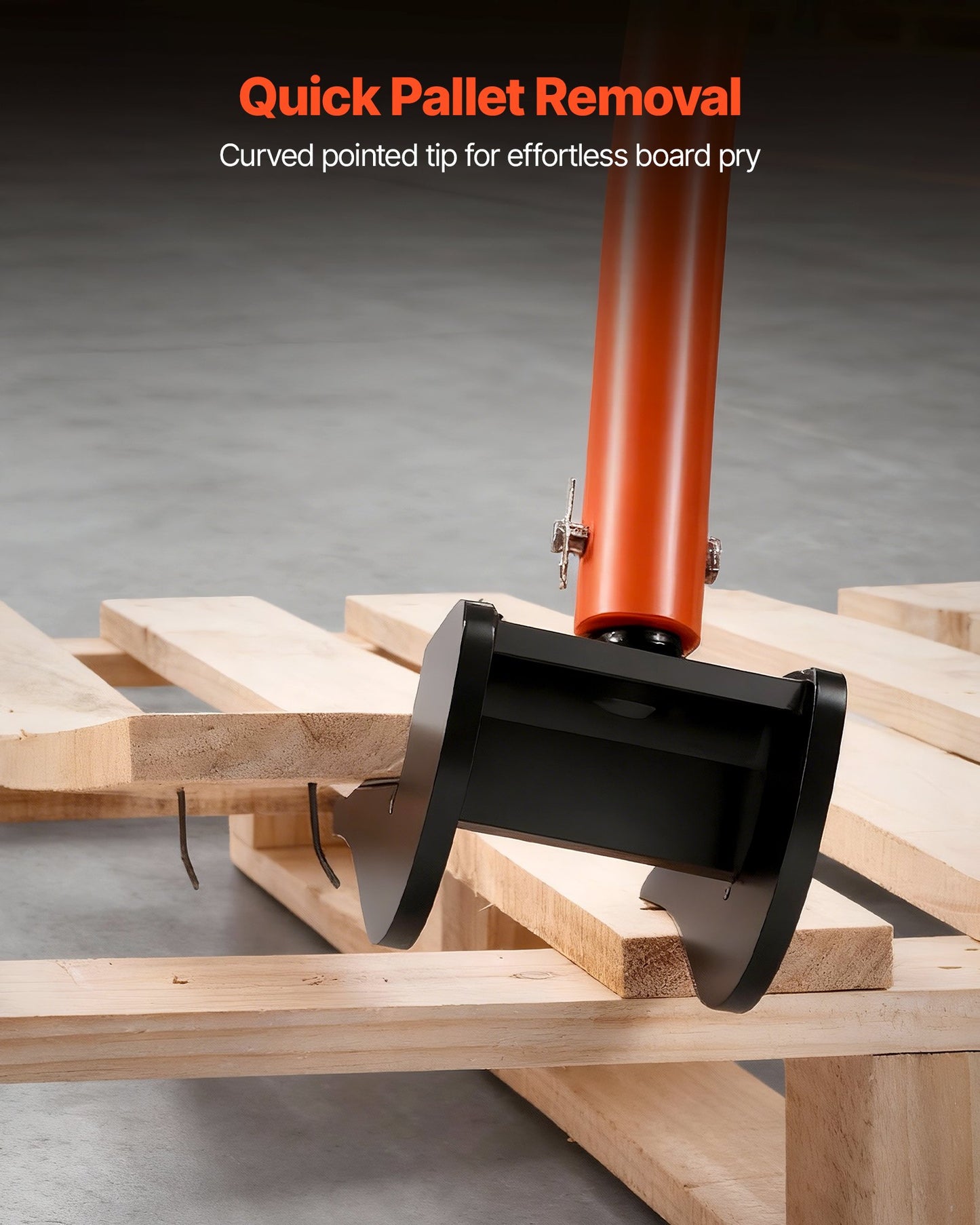 Heavy Duty Pallet Buster Tool 50 Inch Carbon Steel Pry Bar for Flooring & Demolition