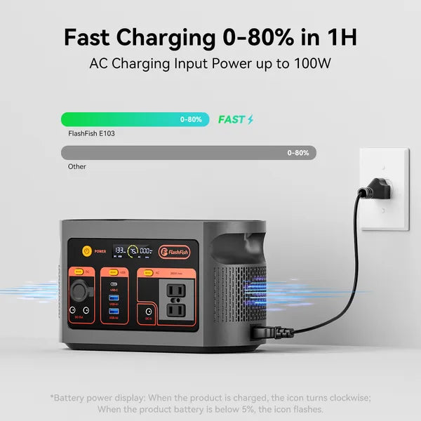 300W Portable Power Station with 179.2Wh LiFePO4 Battery Pack