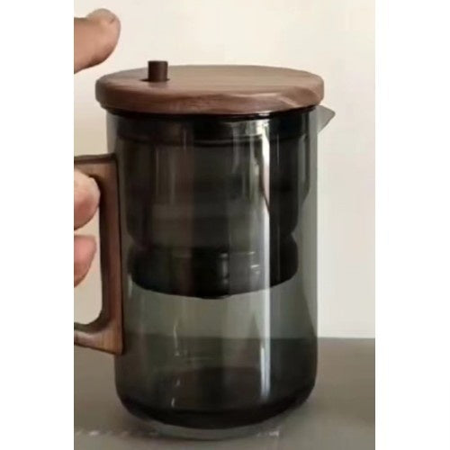 Glass Tea Water Separation Set Borosilicate Full Glass Liner Chinese Style