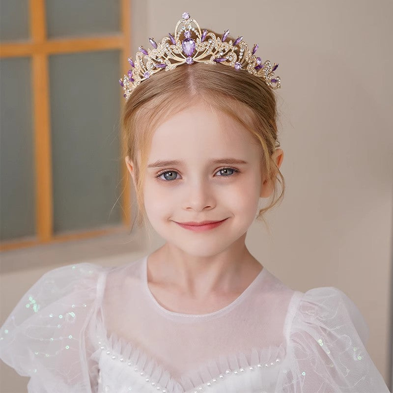 Children's Rhinestone Crown Headdress Hair Band