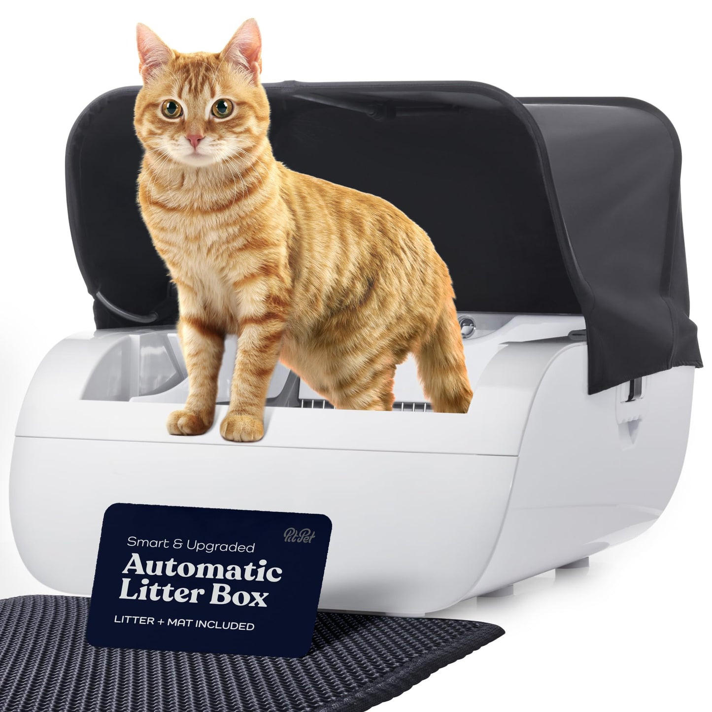 Smart Cat Litter Box with Wide Opening and Self-Cleaning - App & WiFi Enabled