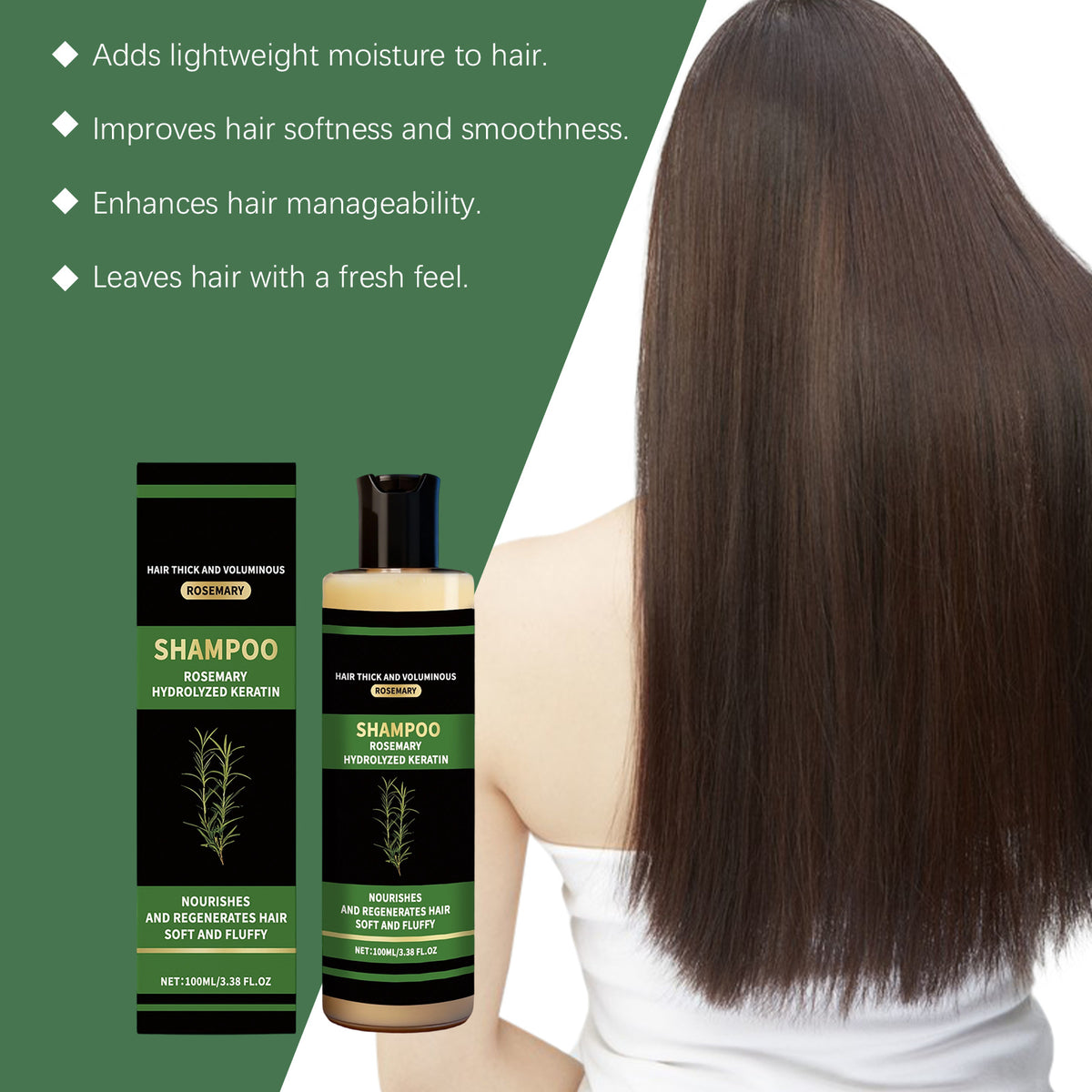 Keratin Moisturizing Shampoo for Voluminous Hair - 100ml