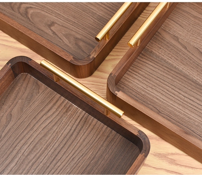 Wooden Rectangular Serving Tray for Home & Kitchen - Large, Medium & Small Sizes