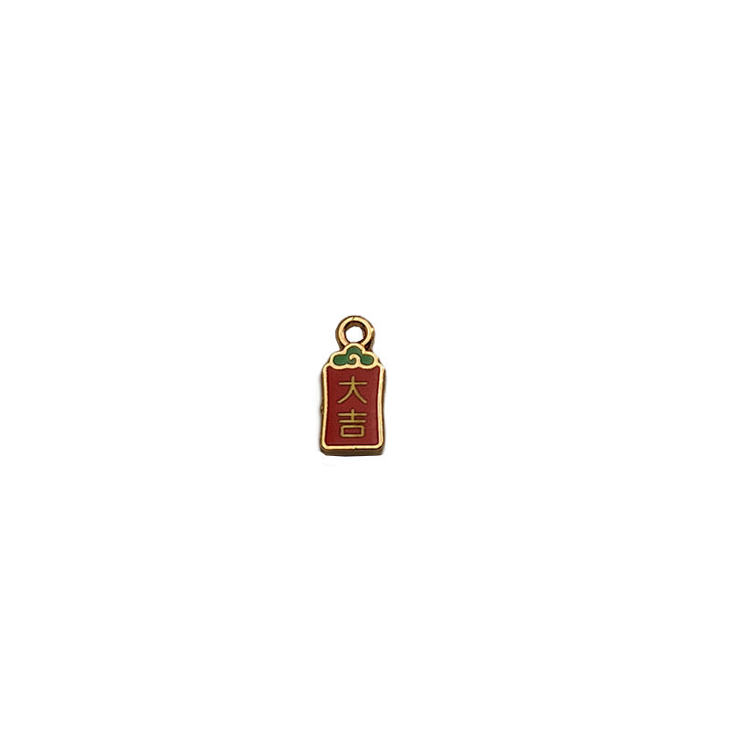 Blessings DIY Pendant Square Zinc Alloy Jewelry Making Accessory