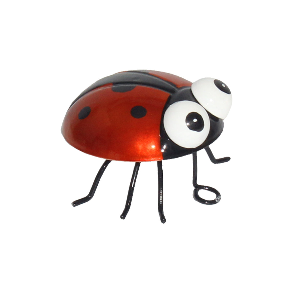 Wrought Iron Beetle and Ladybug Wall Decor for Outdoor Gardens and Courtyards