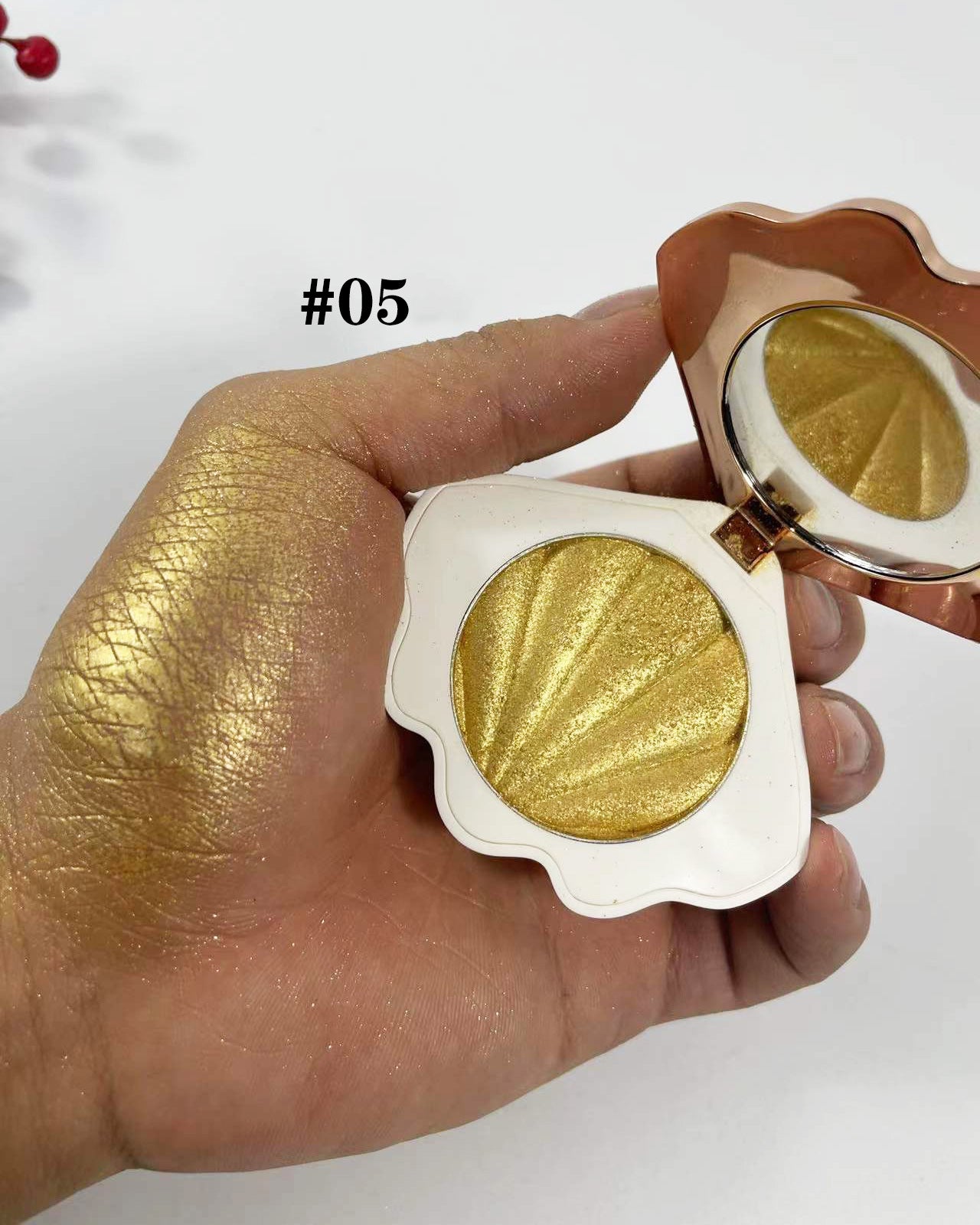 Shell-Shaped Monochrome Highlight & Contour Makeup Palette - Multiple Colors